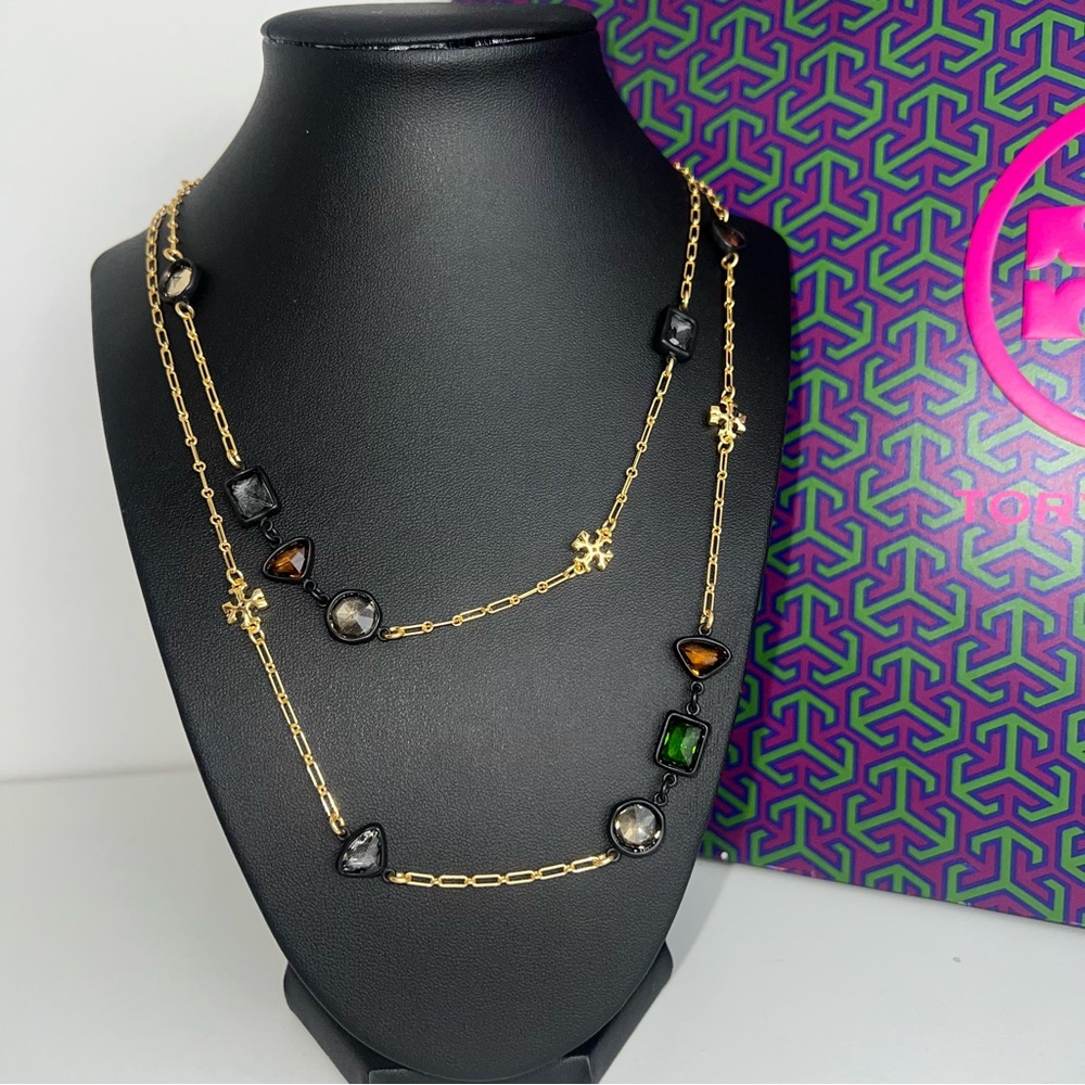 New Tory Burch ROXANNE DELICATE LONG NECKLACE - Picture 1 of 15
